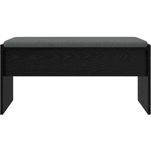  Klupa za hodnik s jastukom Crni hrast 80 x 38 x 46 cm Slike