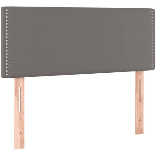 Krevet s oprugama i madracem LED sivi 120x190 cm umjetna koža Slike