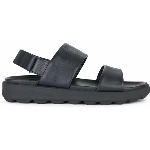 Geox Usnjeni sandali U SPHERICA EC6 moški, črna barva, U45GWC 00085 C9999