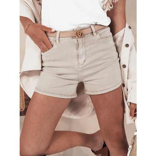 DStreet Szorty jeansowe damskie GLAMWEAR beżowe Slike