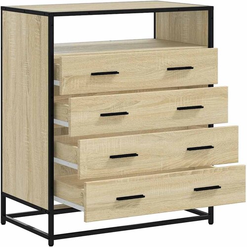  Ormar s ladicama sonoma hrast 70x41x83,5 cm izrađeno drvo Slike