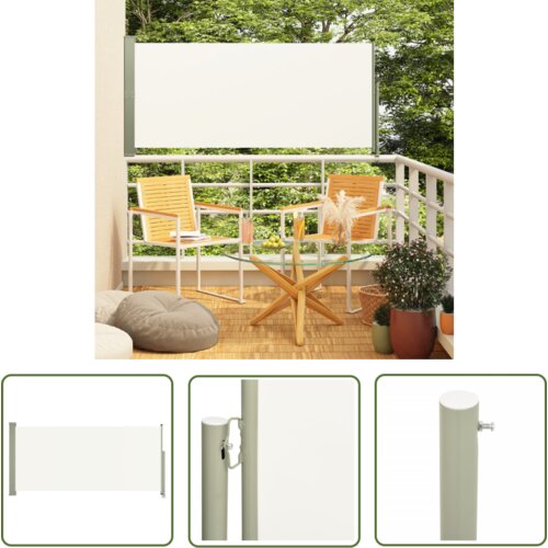  The Living Store Zložljiva stranska tenda za teraso 140x300 cm krem - Stranska Tenda, (21742498) Cene
