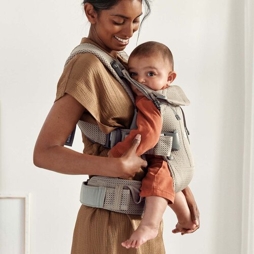 BabyBj&amp;ouml;rn&amp;reg; ergonomska nosilka one air mesh grey beige Slike