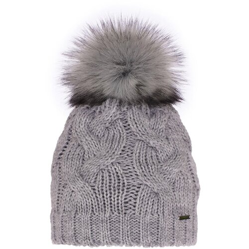 AGBO Woman&amp;#039;s winter hat grey Terri with pompom Slike
