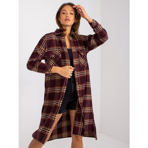 Ex moda Shirt-EM-KS-002/06.11P-burgundy Slike