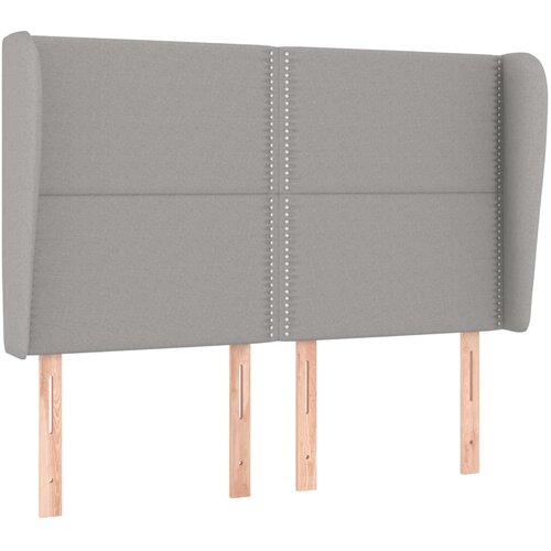 Maison Chic vzglavna omarica - nočna omarica - posteljna omarica z u&amp;scaron;esi svetlo sivo 147x23x118/128 cm blago, (21712001) Slike
