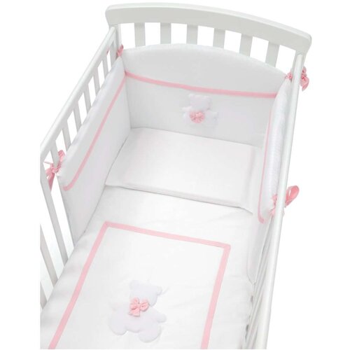 Erbesi otroška posteljnina dudu white pink Cene