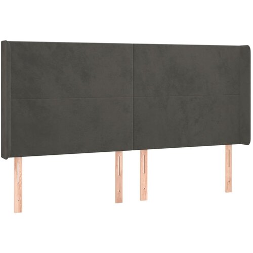 Maison Chic vzglavna omarica - nočna omarica - posteljna omarica z ušesi temno sivo 163x16x118/128 cm žamet, (21710550) Cene