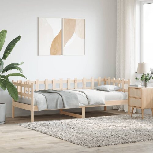 VidaXL Dnevna postelja 90x200 cm trdna borovina Slike