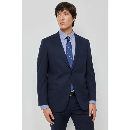 ALTINYILDIZ CLASSICS Men's Navy Blue Regular Fit Relaxed Cut Mono Collar Suit