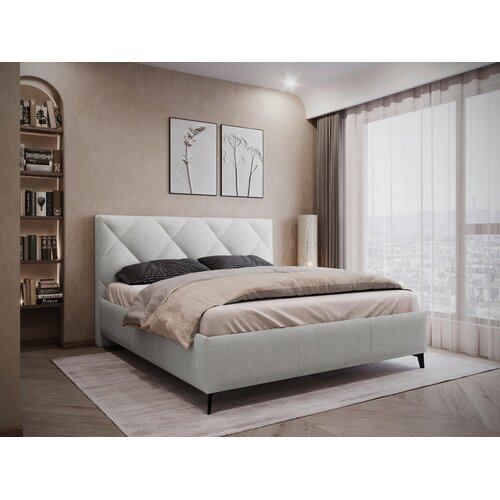 Boxxx OBLAZINJENA POSTELJA 160 cm x 200 cm , tekstil svetlo siva Slike