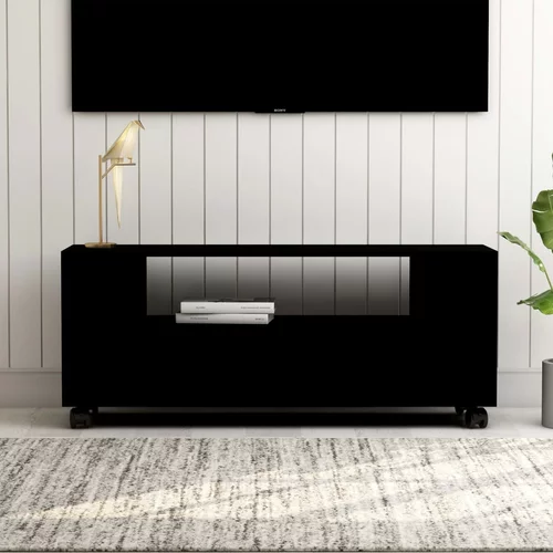 vidaXL TV omarica črna 120x35x43 cm iverna plošča