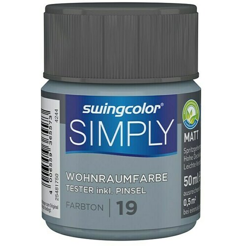 SWINGCOLOR NOTRANJA DISPERZIJSKA BARVA SIMPLY ŠT.19 (50 ml, modra) Cene