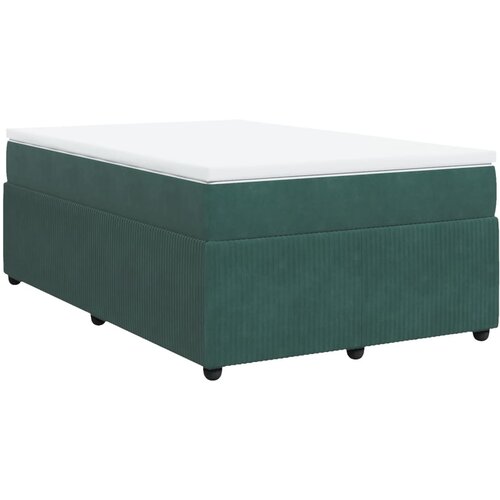 Maison Chic Box spring postelja - Vzmetna postelja z vzmetnico temno zelen 120x190 cm žamet SL17646, (21892236) Cene