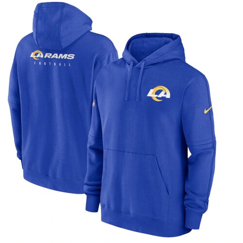 Nike los angeles rams club sideline fleece pullover pulover s kapuco Cene