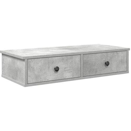  Zidna polica s ladicama beton siva 80x34x17cm konstruirano drvo Slike