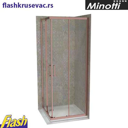 Minotti Tuš kabina kvadratna 80x80 Rose gold - (bez kadice) - Minotti - Copen Atlas Pro C-02-RG43K800 Cene