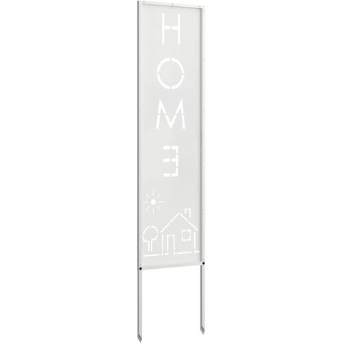  Privatnost u vrtu Bijelo 32 x 140 cm Hladno valjana čelična Slike