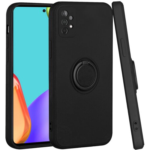 Onasi Silikonski ovitek Liquid Ring za Samsung Galaxy A04s / Samsung Galaxy A13 5G A136 - črn Slike