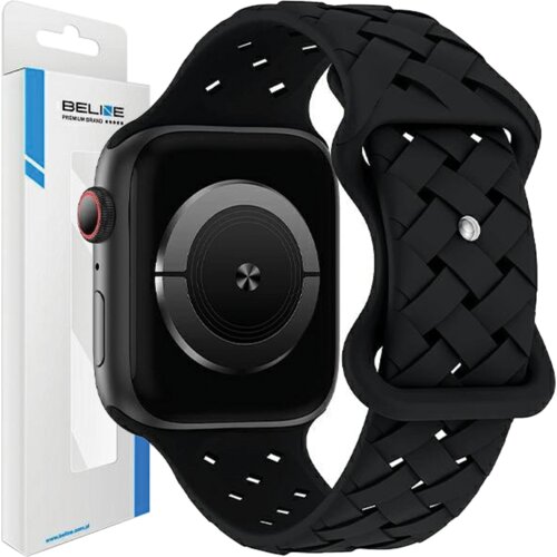 Beline pas za apple watch silikonsko tkanje 38/40/41MM črno /črno ohi&scaron;je, (21969012) Cene