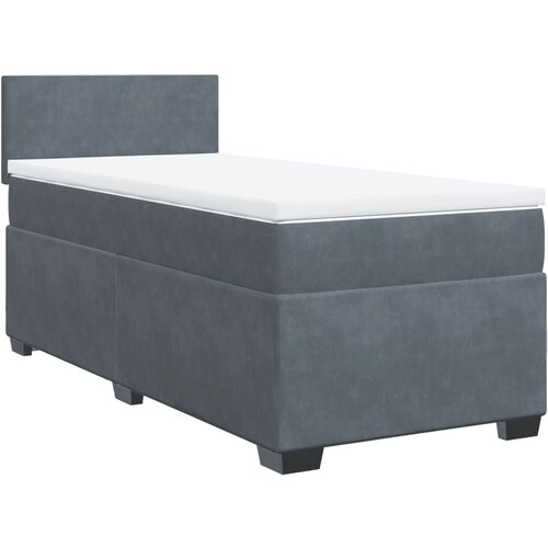 Maison Chic Box spring postelja - Vzmetna postelja z vzmetnico temno siva 90x200 cm žamet SL4147, (21900143) Cene