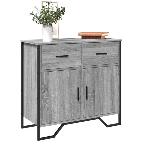vidaXL Komoda siva sonoma 79,5x35,5x74,5 cm inženirski les Cene