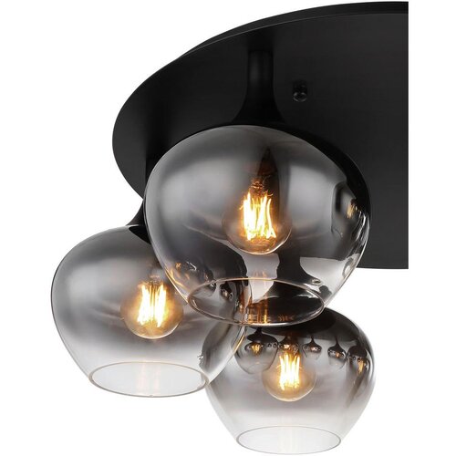 Globo 15548-6D - Crni plafonski luster MAXY, 6xE27/40W/230V, prečnik 65 cm Slike