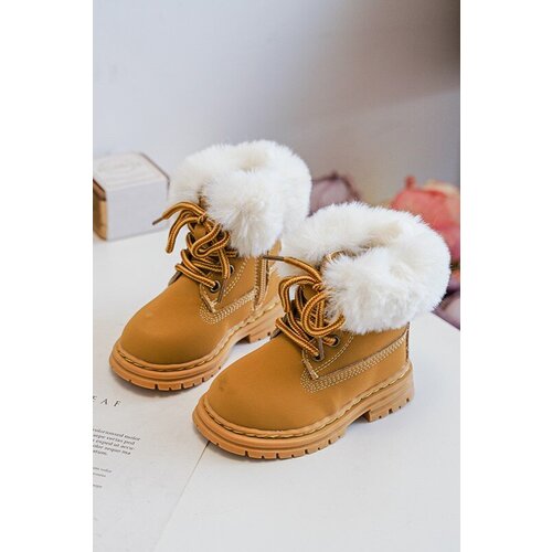 Kesi Kids Hip Trappers Shoes with Camel Gerande Fur Cene