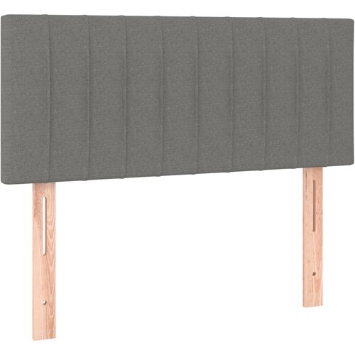 Maison Chic posteljno vzglavje - vzglavna omarica - nočna omarica temno sivo 90x5x78/88 cm blago, (21707200) Slike