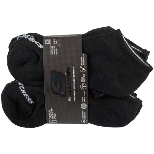 Skechers Športne nogavice 6pk Unisex 1/2 Terry Crew Črna Cene