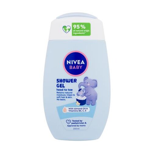 Nivea Baby Head To Toe Shower Gel nežen gel za prhanje za telo in lase 200 ml za otroke Cene