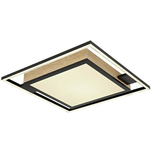 Globo LED stropna svjetiljka Jorry (40 W, D x &amp;Scaron; x V: 40 cm x 40 mm x 60 cm, Crna, smeđa, Neutralno bijelo) Slike