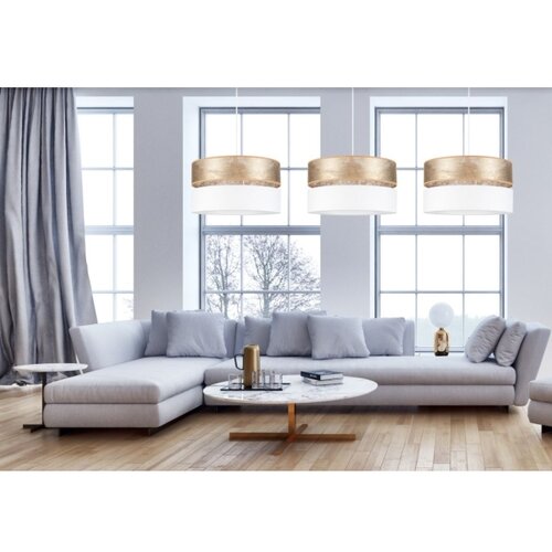  Luster na sajli LIMA 1xE27/60W/230V bela/zlatna Slike