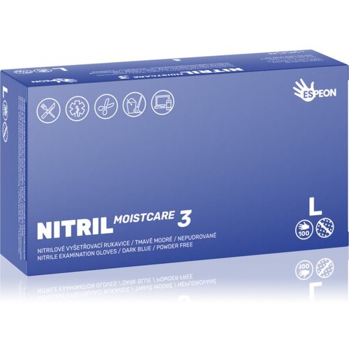Espeon Nitril Moistcare3 Dark Blue nitrilne rukavice bez pudera s hidratantnim učinkom veličina L 2x50 kom Cijene
