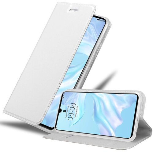 Cadorabo Ohi&scaron;je, združljivo z Huawei P30 v klasično srebrno - Za&scaron;čitni ovitek z magnetnim zapiranjem, stoječo funkcijo in režo za kartice, (20551695) Cene
