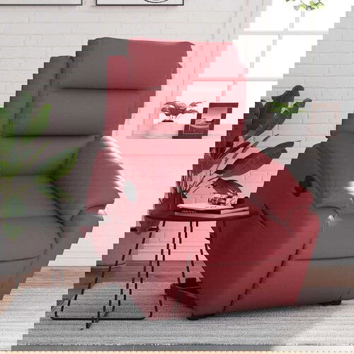 vidaXL Naslanjač s funkcijo vstajanja vinsko rdeče umetno usnje Cene