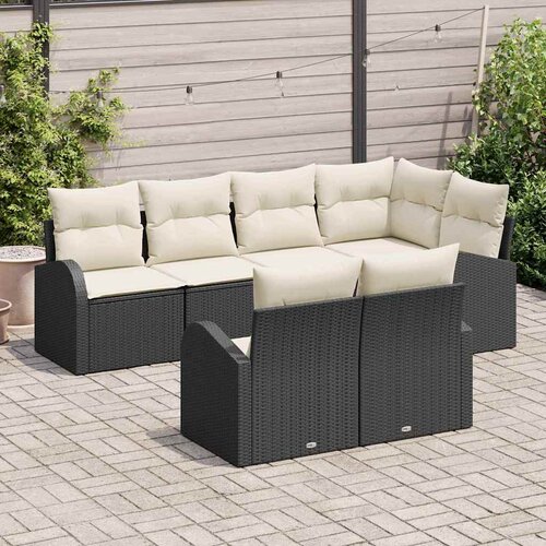 Sjedeća garnitura za vrt Crna poliratan 234.0 x 124.0 x 85.0 cm Slike