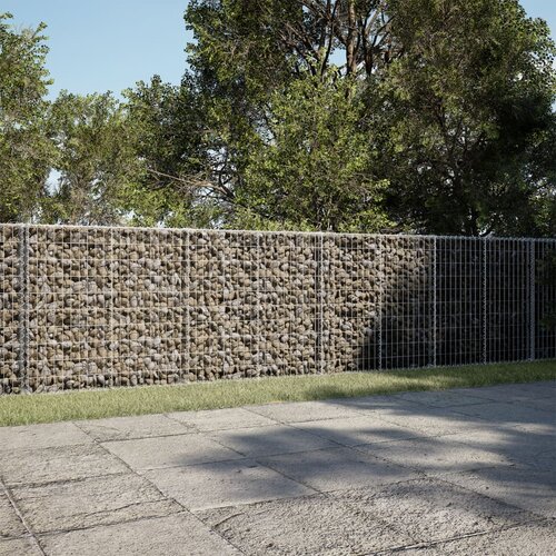 vidaXL Gabionska košara s poklopcem 400x100x100 cm pocinčano željezo Cijene