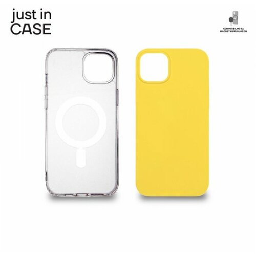 Just In Case 2u1 extra case mag mix paket maski za telefon žuti za iphone 14 plus Cene
