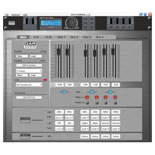 DAP Audio DCP-24 MKII Digitalna kretnica 2-in, 4-out - - Audio-Kondric Slike