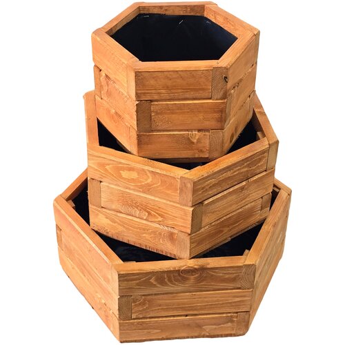  Set drvenih cvjetnih posuda (3 kom) Slike