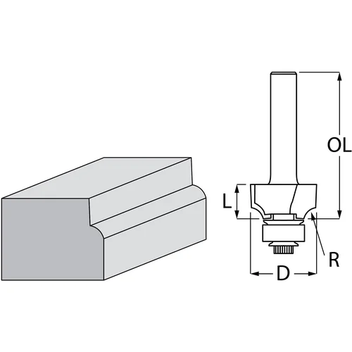 Makita glodalo sa ležajem 53.4 x 19 x 8 mm D-48359