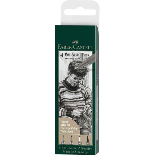 Faber-Castell Flomastri Pitt 273, sivi, 4 kosi Slike