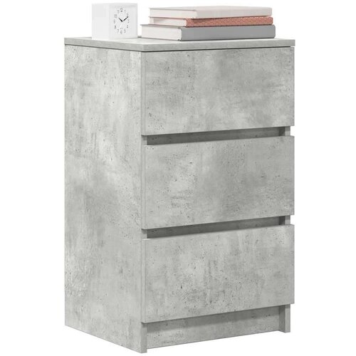  Noćni ormarići s 3 ladice 2 kom beton sivi 39x35x65 cm Slike