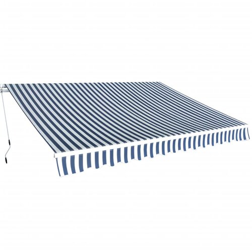 Tenda Sklopiva tenda na ručno upravljanje 350 cm crno-bijela Cijene
