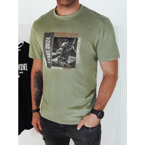 DStreet Men's T-shirt with print, green Slike