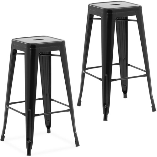 Royal Catering barski stol loft stol črn - 2 kom, (21101698) Slike