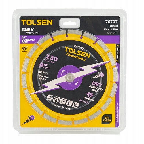 Rezna ploča za građevinske materijale 230x22,2mm Tolsen (76707) Slike
