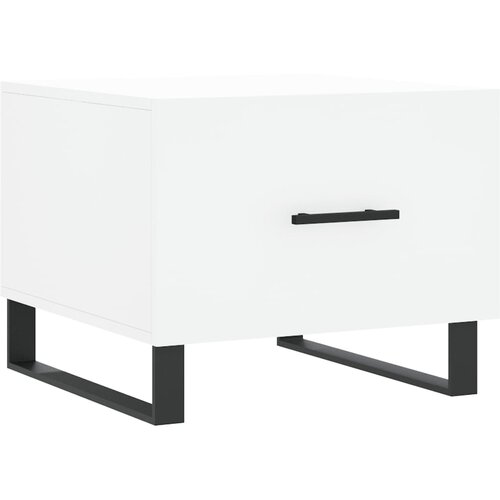 Maison Chic Klubska mizica - kavna mizica - Nizka mizica bela 50x50x40 cm inženirski les, (21753441) Slike