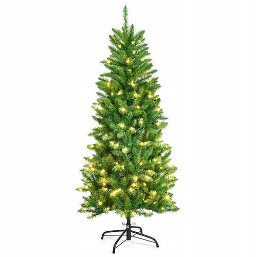 Costway UMETNO BOŽIČNO DREVO Z OZKIMI LED STOJALOM 150CM, (5000489845) Slike